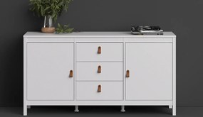 Komoda pokojowa z szafkami i szufladami Madrid 3+2 biały mat