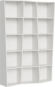 Nowoczesne regały trek 3 modułowe Frassino biała