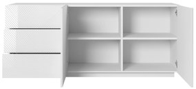 Komoda z szufladami Asha 167 cm - biały połysk