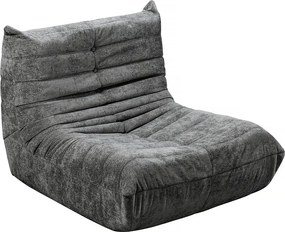 Chaise longue Velasca em tecido texturado - 95 x 100 x 75 cm - Cinza