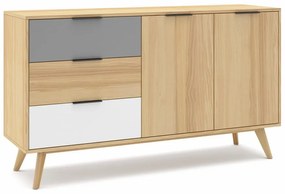 Niska komoda z drewna sosnowego 140x81 cm Elfa – Marckeric