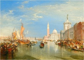 Obraz na szkle - Joseph Mallord William Turner, Venice the Dogana and San Giorgio Maggiore, reprodukcje (70x50 cm)