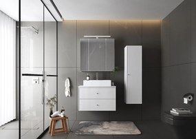 Biały Zestaw do Łazienki 80cm Szafka z Blatem Marco