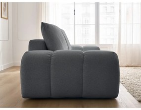 Ciemnoszara rozkładana/ze schowkiem sofa z tkaniny szenilowej 278 cm Everest – Bobochic Paris