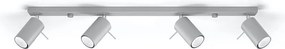 Plafony nowoczesny Briix, stal - 4 źródło światła 4000K - L.80 x H.16 cm - szary