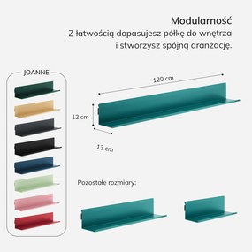 Półka wisząca JOANNE 1200 mm, Modern: morski