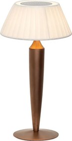 Lampa stołowa Flaminia Zafferano LED Touch z akumulatorem – klasyczny, bezprzewodowy design, brąz