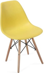 Zestaw krzeseł do jadalni z plastikowym siedziskiem, 2 sztuk