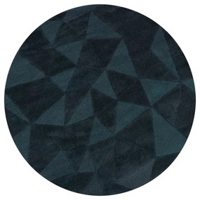Zielononiebieski wełniany okrągły dywan tkany ręcznie ø 160 cm Shard Teal – Flair Rugs