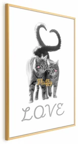 Plakat Fluffy Love 29,7x42 cm z ramą złotą bez marginesu ARTGEIST B