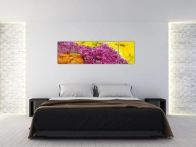 Obraz różowego kwiatu (170x50 cm)