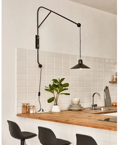 Czarny kinkiet ø 30 cm Eleazar – Kave Home