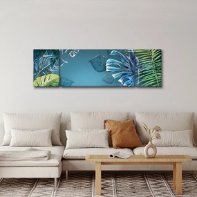 Obraz - Liście roślin tropikalnych (170x50 cm)