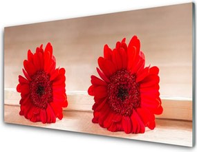 Panel Szklany do Kuchni Wyrazisty Motyw Kwiatowy