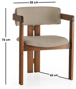 Krzesło do jadalni CO Mink and Walnut