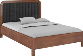 Łóżko bukowe Visby MODENA, 140X200, orzech/czarny