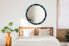 Lustro dekoracyjne okrągłe Egzotyczne liście