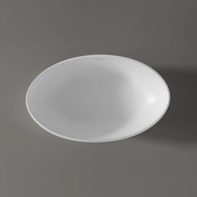 Wanna wolnostojąca WAVE STONE z odlewu mineralnegoBiała - 180 x 110 x 62 cm