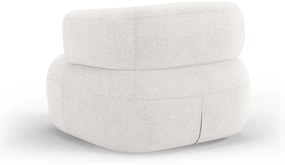 Biały fotel z materiału bouclé Jenny – Micadoni Home