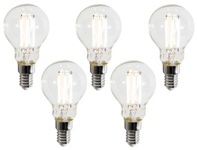 Zestaw 5 Inteligentne żarówki LED E14 P45 przezroczyste 4,2 W 470 lm 2700-6500 K