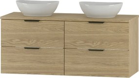 Zestaw do Łazienki 120cm Szafka Blat Umywalka Dąb Olejowany Pile