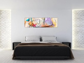 Obraz - Abstrakcja, ptaszek (170x50 cm)