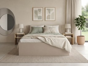 Łóżko ELISA 160 x 200 cm, kaszmirowy beżowy Stelaż: Bez stelaża, Materac: Bez materaca