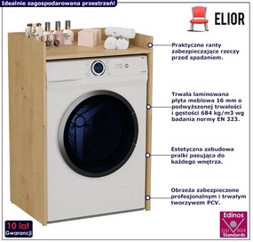 Szafka Do Zabudowy Pralki Dąb Artisan C8-B69