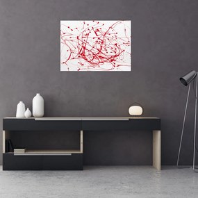 Obraz przy użyciu techniki drippingu (70x50 cm)