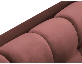 Różowy aksamitny narożnik Cosmopolitan Design Bali, lewostronny