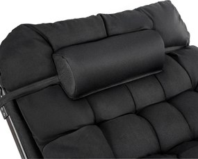 Leżak Ogrodowy SATURN 190x73 cm Czarny