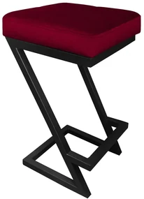 Hoker niski ZAZU VELVET bordowy ATOS