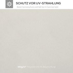 Outsunny Zapasowy Dach do Pawilonu Ogrodowego - Poliester, Kremowy Kolor, 3x3m - Ochrona przed Słońcem