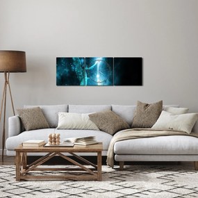Obraz anioła (z zegarem) (90x30 cm)