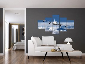 Obraz - Samolot w chmurach (125x70 cm)