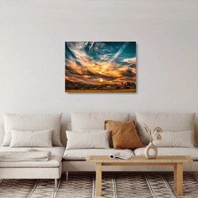 Obraz na szkle - chmury (70x50 cm)