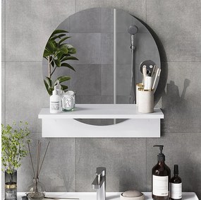 Lustro łazienkowe biały 50x15x54.5 elyra