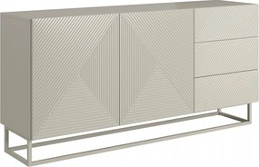 Komoda Asha 167 cm dwudrzwiowa z szufladami - kaszmir / kaszmir stelaż