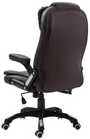 Brązowy rozkładany fotel biurowy - Loker