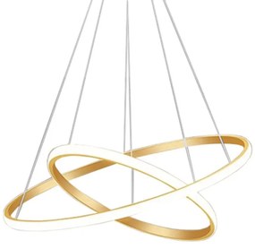 Lampa nowoczesna LED wisząca sufitowa pierścienie AT59-2KSL-Gold