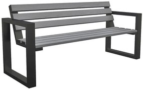 Metalowa Ławka Parkowa Norin Gray 150Cm