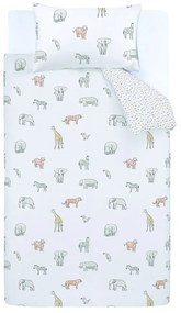 Bawełniana pościel dziecięca jednoosobowa 120x150 cm Zoo Animals – Bianca