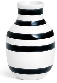 Czarno-biały kamionkowy wazon Kähler Design Omaggio, wys. 12,5 cm