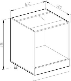 Szafka kuchenna biały 60x60x81.6 r-line