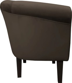 Fotel Milo tkanina Welur wygodny fotel tapicerowany do salonu i sypialni : Kolor nogi - Venge, Kolor tkaniny - VELVET - MG05, Wysokość nogi - 20 cm