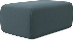 Pufa - z tkaniny welwetowej - morski - KAPUA