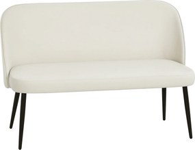 HOMCOM Sofa 2-osobowa, nowoczesna tapicerowana kanapa z metalowo-drewnianą ramą, welurowa tapicerka, beżowa