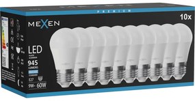 Mexen Nova 10x żarówka LED E27, G45, 9W, Zimna - 6500K, 945 lm - L101-E27-0965-01x10