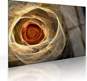 Obraz na szkle - Abstrakcyjne róże w ognistych kolorach (70x50 cm)