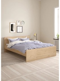 Łóżko dwuosobowe w dekorze dębu 160x200 cm Naia – Tvilum